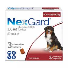 NEXGARD CANE 3CPR 136MG 25-50KG