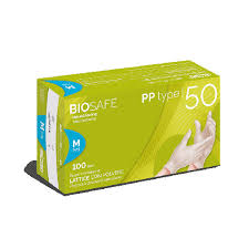 GUANTI IN LATTICE BIOSAFE C/POLVERE TG L